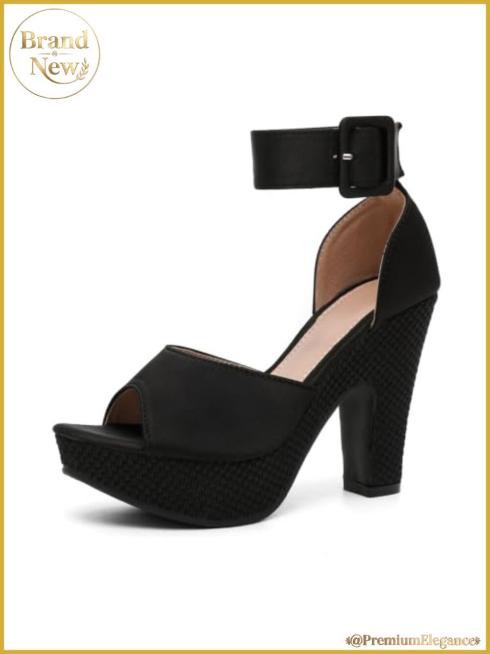 Women's Platform High Heel Open Toe Buckle Sandals Pumps